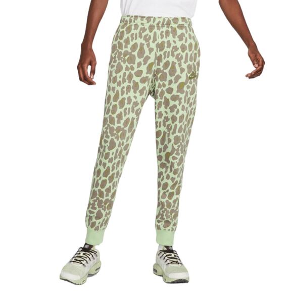 Nike Other - NIKE Sportswear Club Fleece Joggers Medium Men's Green Leopard Print Sweatpants